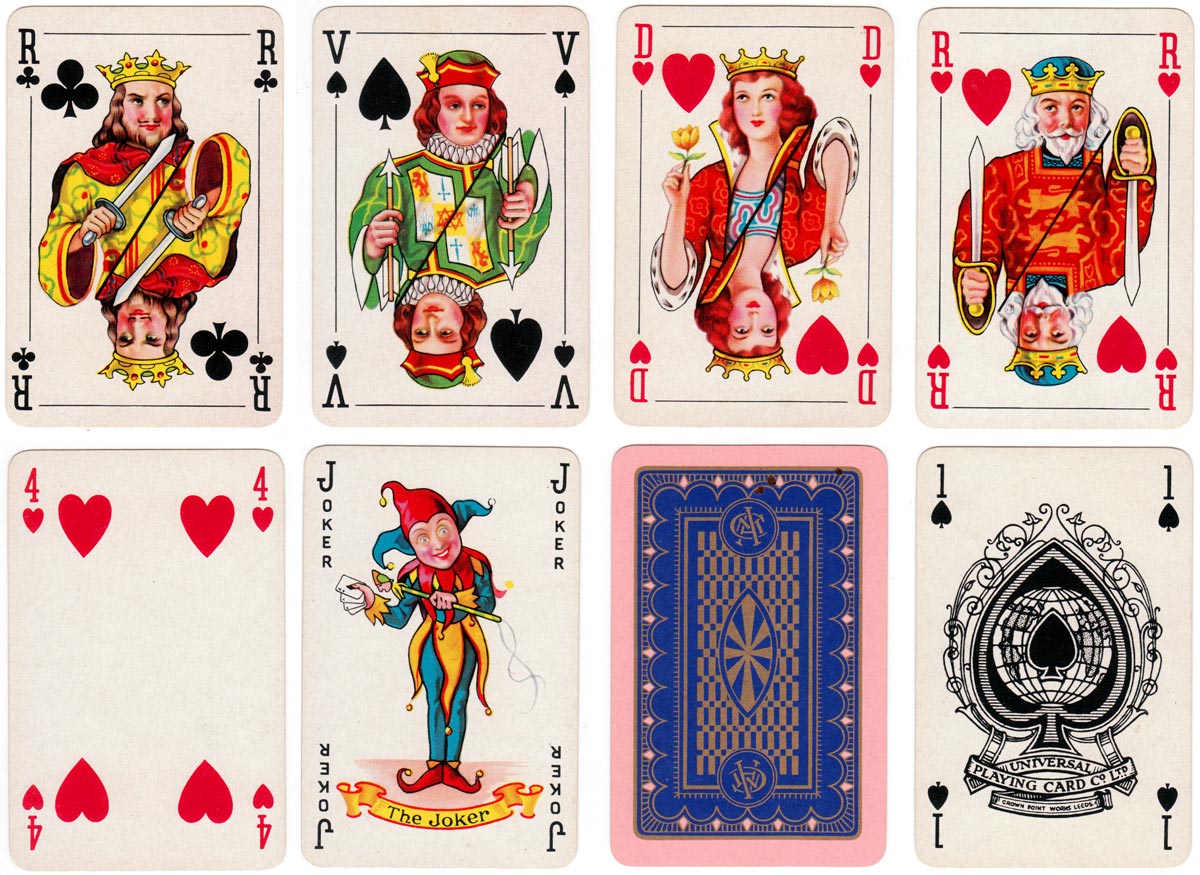 Romanian playing cards by Alf Cooke, 1930s