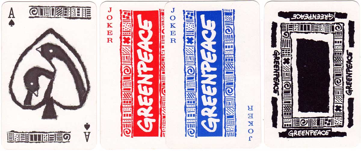 Campaign deck for Greenpeace with naive drawings of penguins, seals, whales and dolphins, c.2018 Campaign deck for Greenpeace with naive drawings of penguins, seals, whales and dolphins, c.2018