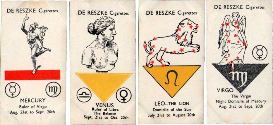 de reszke cigarette cards De Reszke Cigarettes “What the Stars Say” — The World of Playing Cards