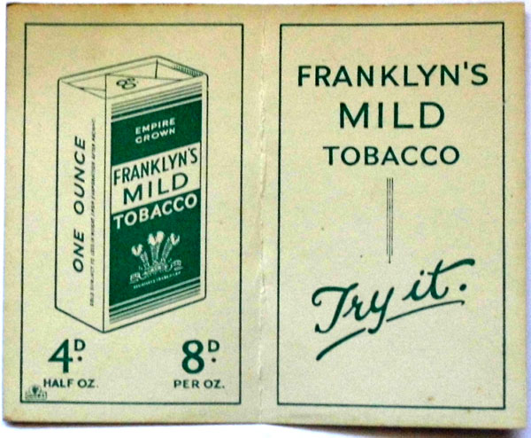 Franklyn’s Whist score cards Franklyn’s Whist score cards