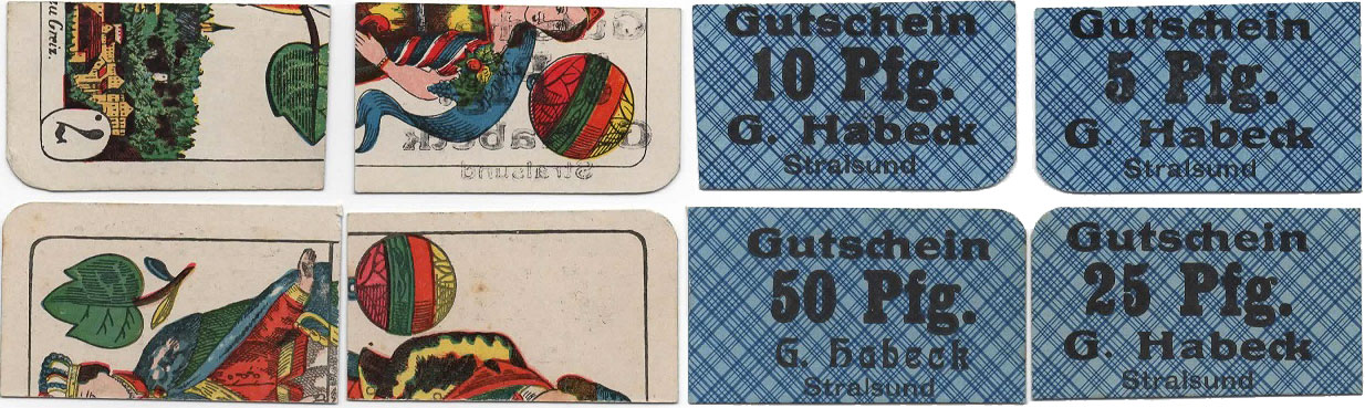 Stralsund spielkarten notgeld Stralsund spielkarten notgeld