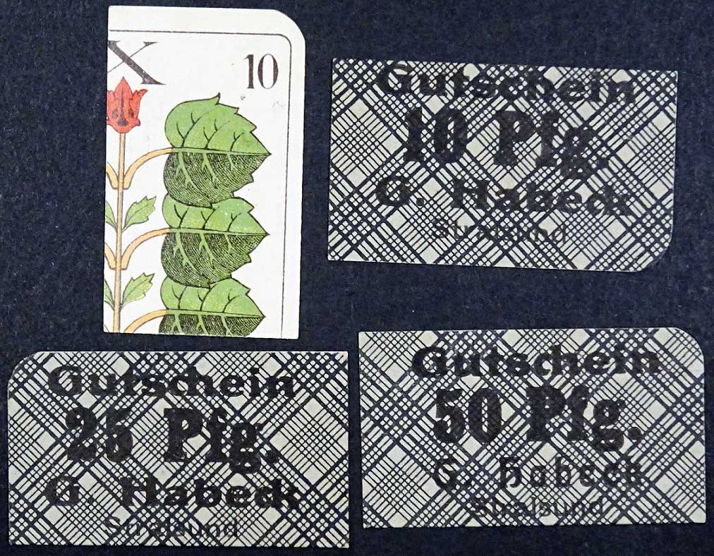Stralsund spielkarten notgeld Stralsund spielkarten notgeld