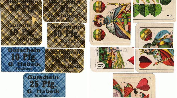 Stralsund spielkarten notgeld Stralsund spielkarten notgeld