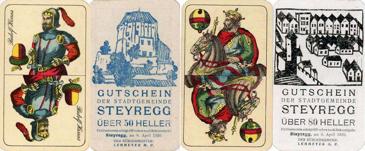 Steyregg spielkarten notgeld Steyregg spielkarten notgeld
