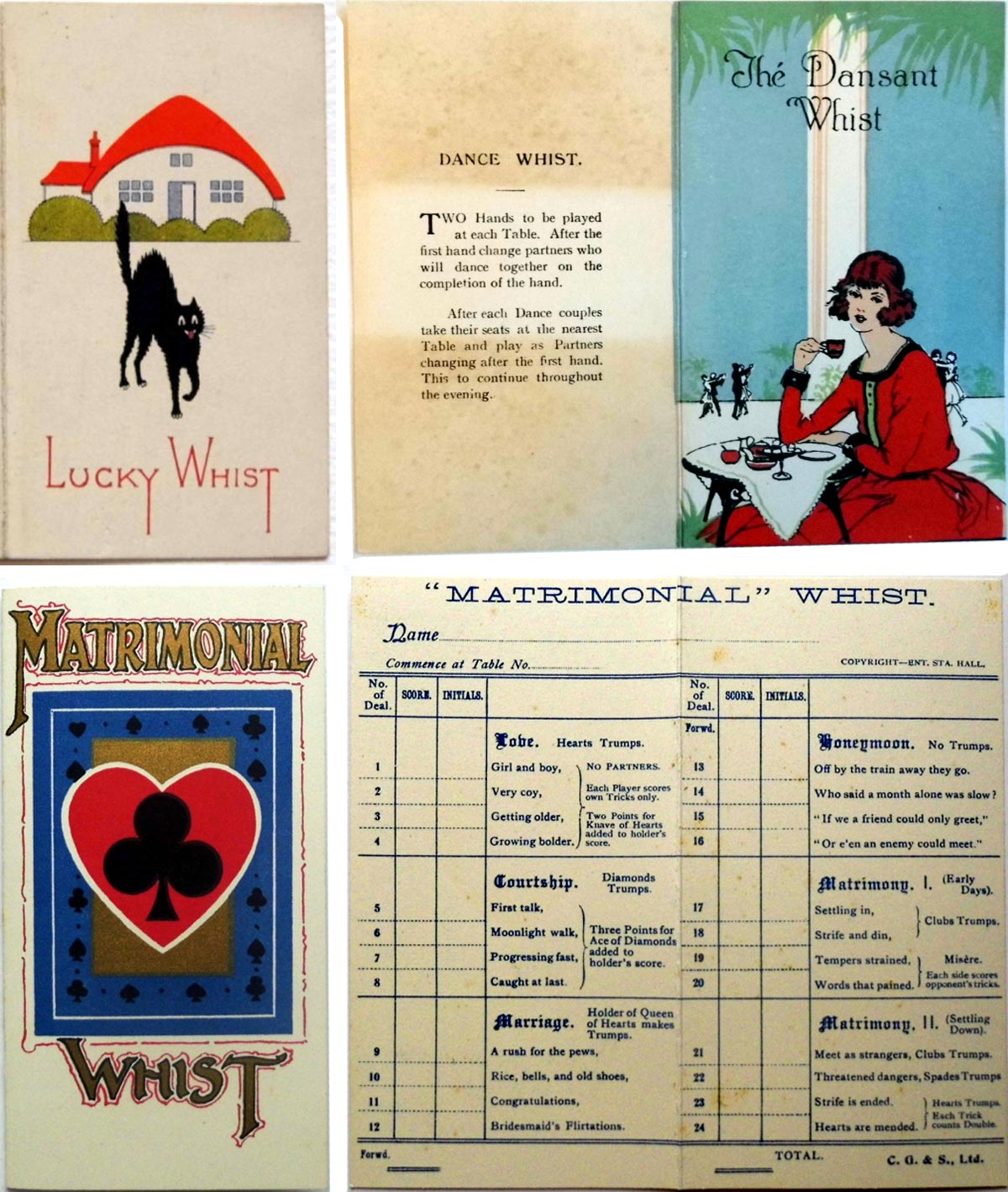 Progressive Whist score cards Progressive Whist score cards