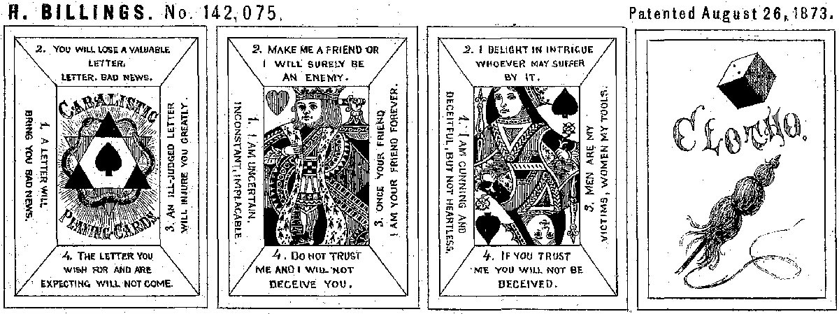 Cabalistic Cards, 1873 Cabalistic Cards, 1873
