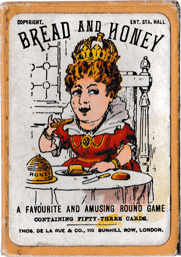 Box from “Bread & Honey” family card game manufactured by Thos De la Rue, c.1900