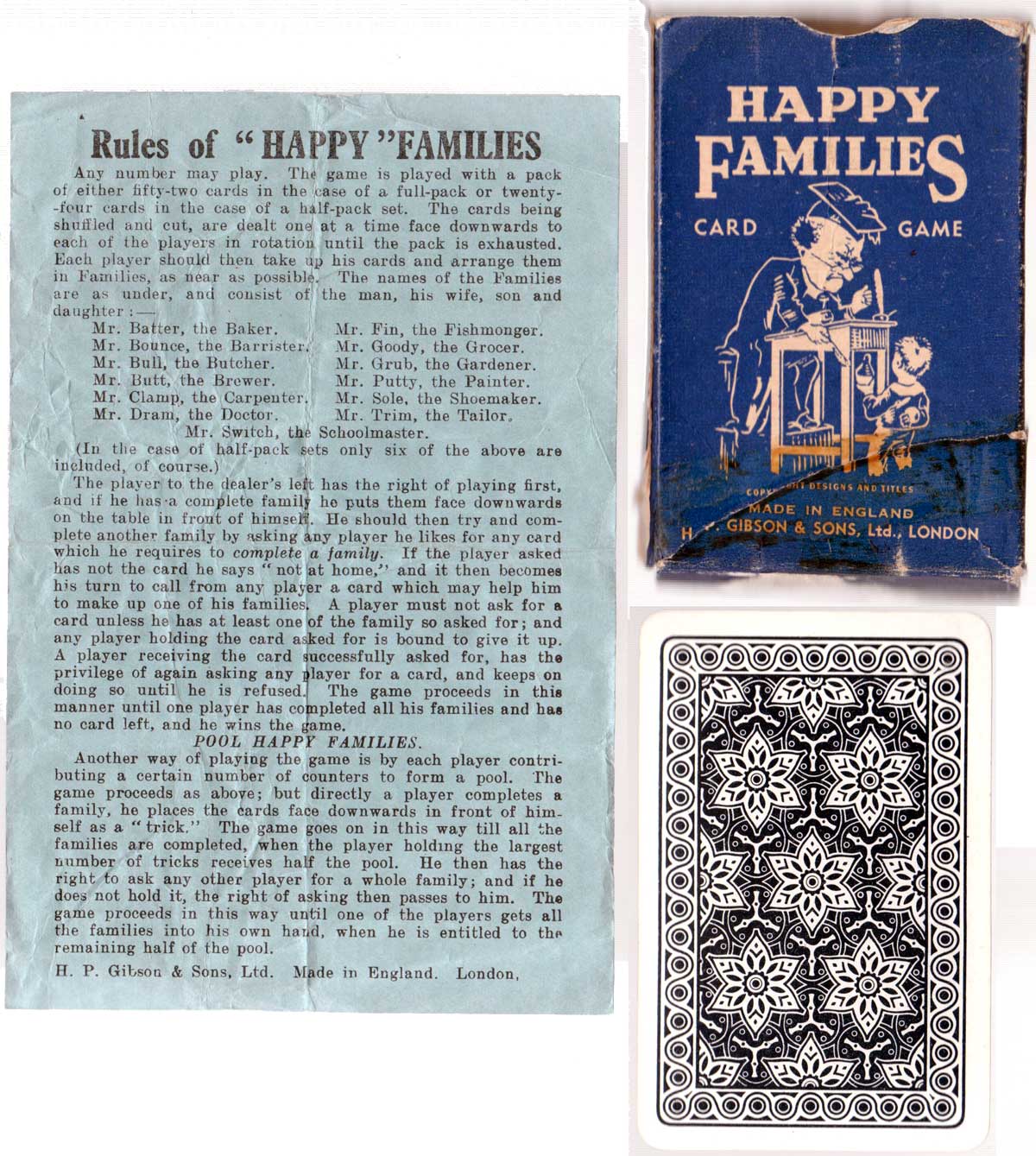 Cheery Families economy edition printed by De La Rue & Co., Ltd, c.1930s