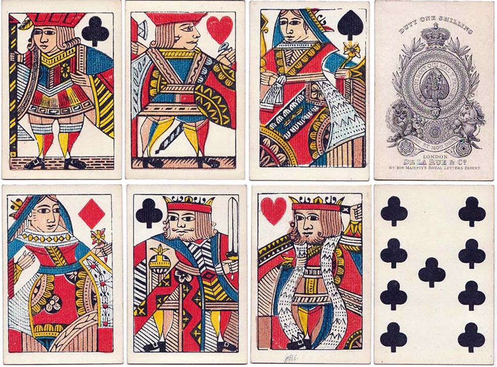 One of De la Rue's earliest pack of playing cards c.1832 One of De la Rue's earliest pack of playing cards c.1832