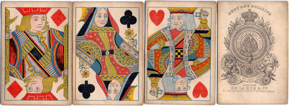 standard double-ended pack manufactured by De la Rue in c.1860 Standard double ended pack c.1860