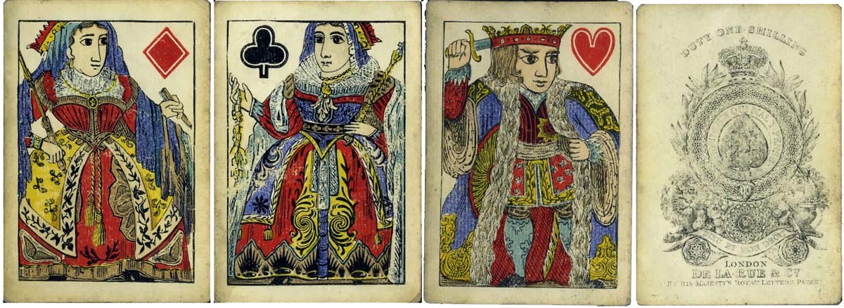 De la Rue's earliest pack of playing cards c.1832 De la Rue's earliest pack of playing cards c.1832