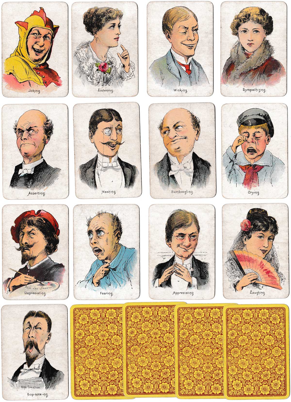 “Moods & Faces” round game by Thos de la Rue & Co Ltd,. c.1890