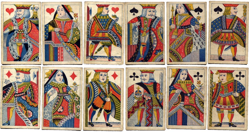 De la Rue's new decorated court card designs, c.1840-65