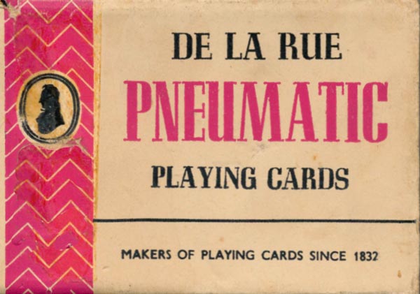 De la Rue Pneumatic cards with “special graining for ease of handling” 1960-1965