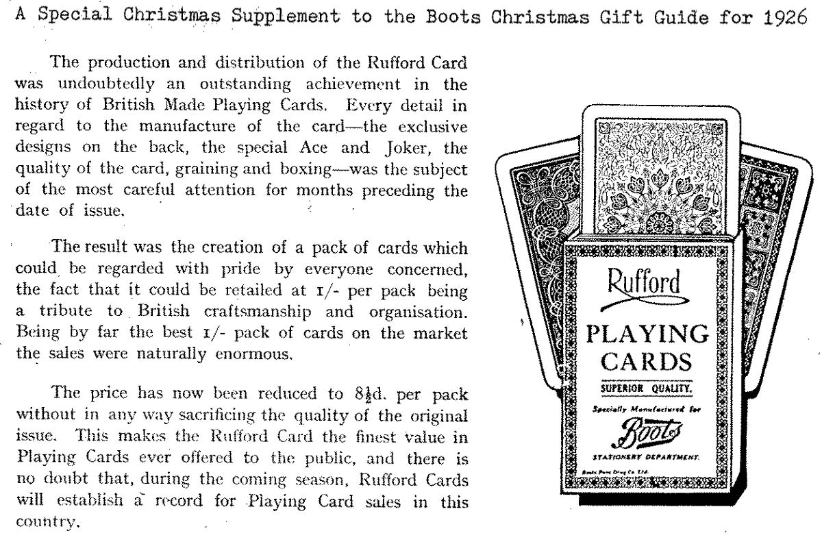 detail from Special Christmas Supplement to Boots the Chemist Christmas Gift Guide for 1926