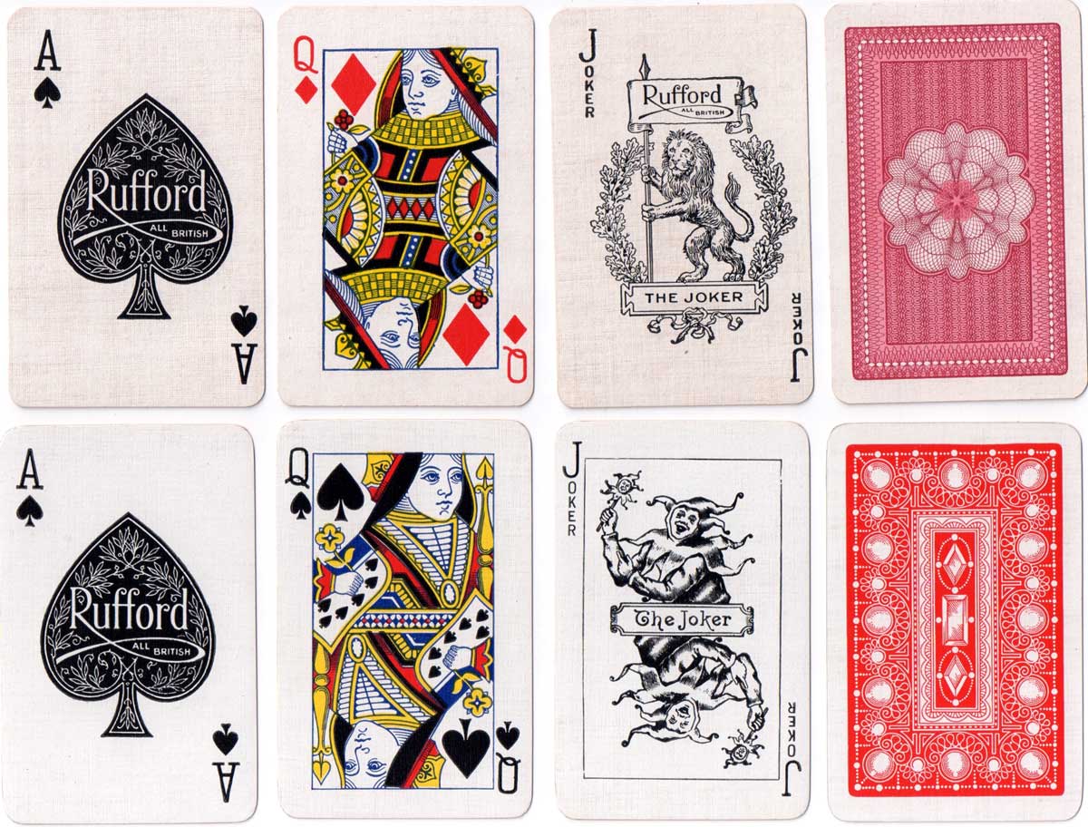 Rufford playing cards, De la Rue