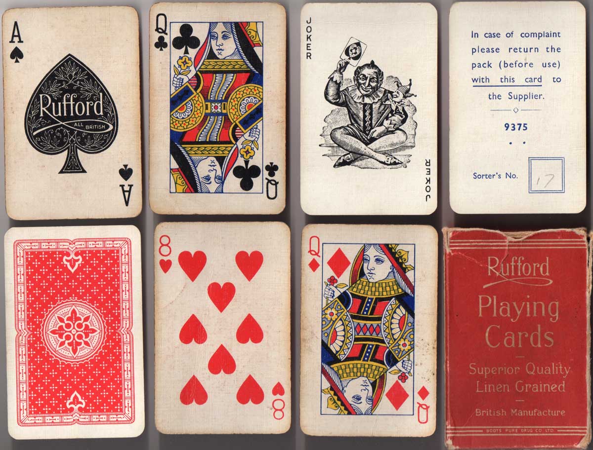 Rufford playing cards, c.1946