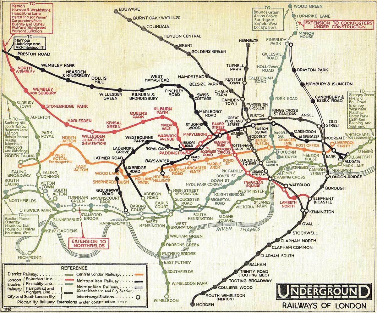 The last map by Fred H Stingemore who had designed them from 1925 the last map by Fred H Stingemore who had designed them from 1925