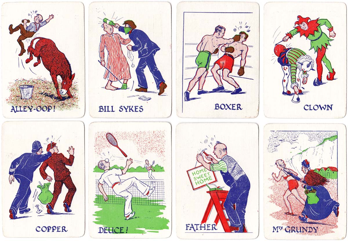 Biff! Bang!! Wallop!!! card game published by H.P. Gibson & Sons Ltd, 1939