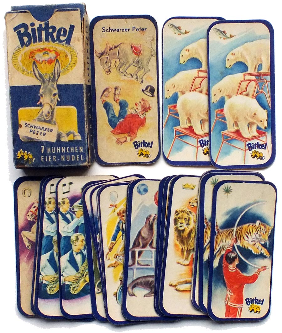 Birkel Schwarzer Peter Zirkus Kartenspiel, c.1950 Birkel Schwarzer Peter Zirkus Kartenspiel, c.1950