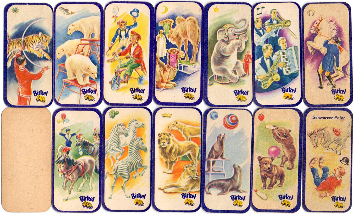 Birkel Schwarzer Peter Zirkus Kartenspiel c.1950 Birkel Schwarzer Peter Zirkus Kartenspiel c.1950