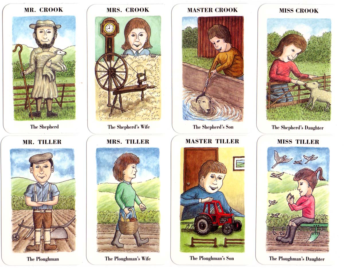 Cotswold Happy Families created by Mary Gardiner and illustrated by Chris Rhodes, printed by Willow Press, 1997