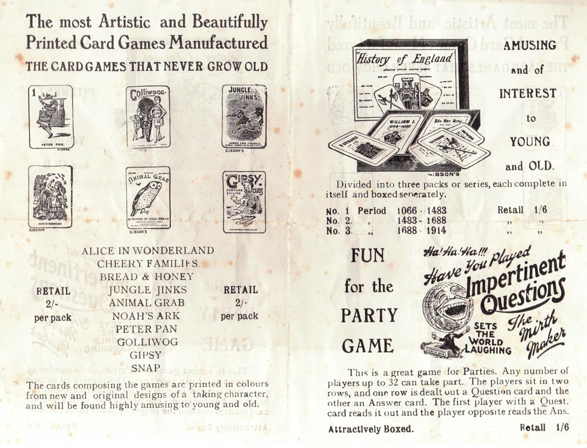 Leaflet from “Countries of the World” published by H.P. Gibson & Sons, Ltd, c.1939