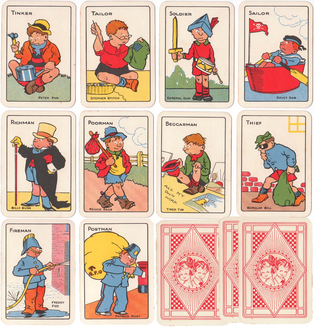 Snap card game produced in Germany by Oppenheimer und Sulzbacher, 1920s Snap card game produced in Germany by Oppenheimer und Sulzbacher, 1920s