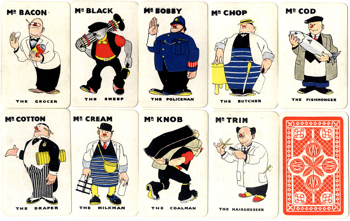 Kay Snap Card Game, Made in England, 1930s