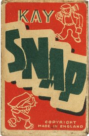 Kay Snap Card Game box, Made in England, 1930s