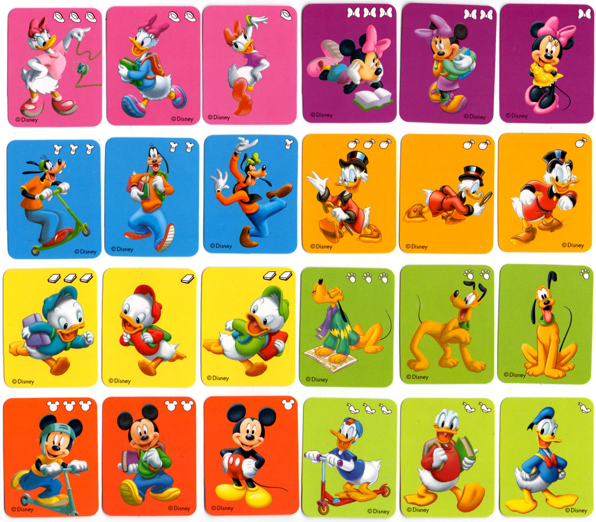 Miniature Disney Mickey Mouse playing cards by Rübezahl Schokoladen GmbH, © Disney