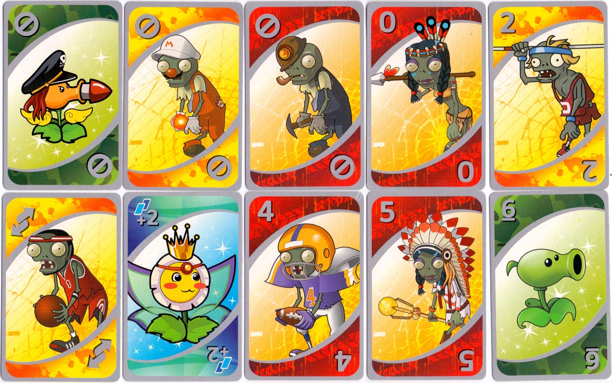 Plants vs. Zombies UNO card set Chinese edition, licensed by Mattel East Asia Limited, 2011