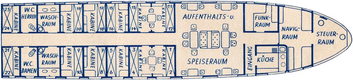 The Graf Zeppelin deck plan