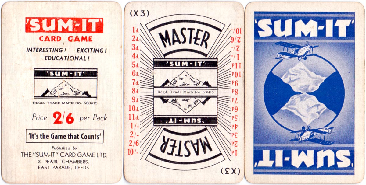 ‘Sum-it’ published by Sum-It Card Games Ltd., c.1935