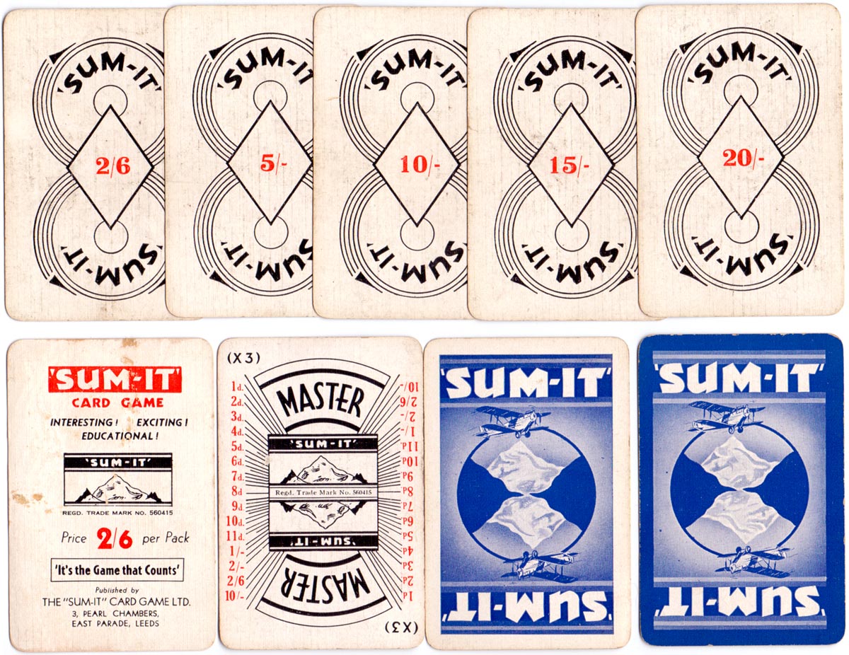 ‘Sum-it’ published by Sum-It Card Game Ltd., c.1935