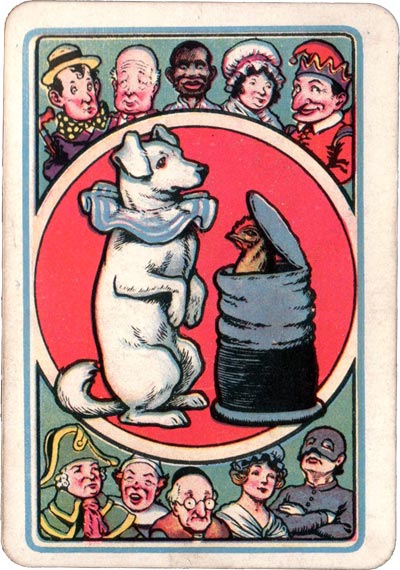 Reverse from “Toby’s Family Playing Cards” published by G. Heath Robinson & J. Birch Ltd, London, 1920s