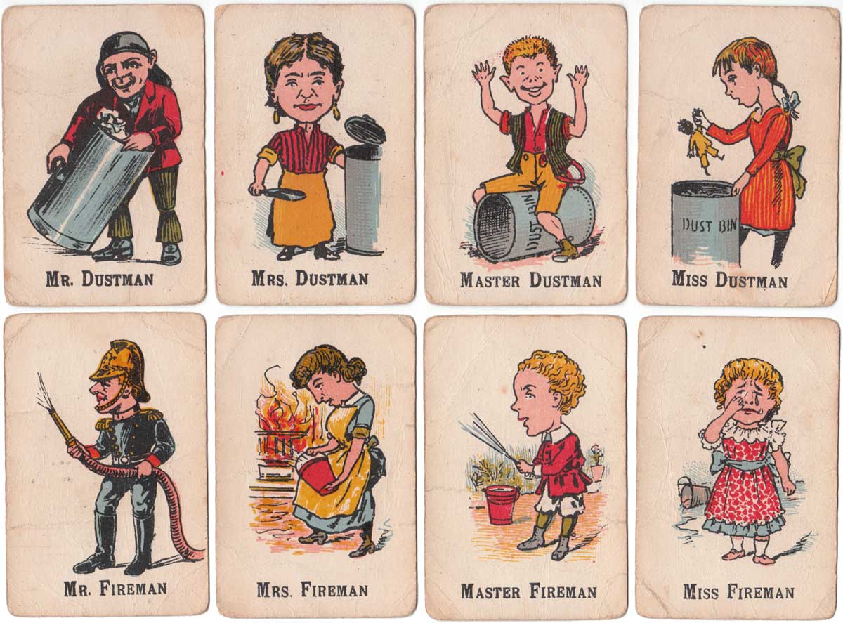 Happy Families card game depicting trades people from 1920s