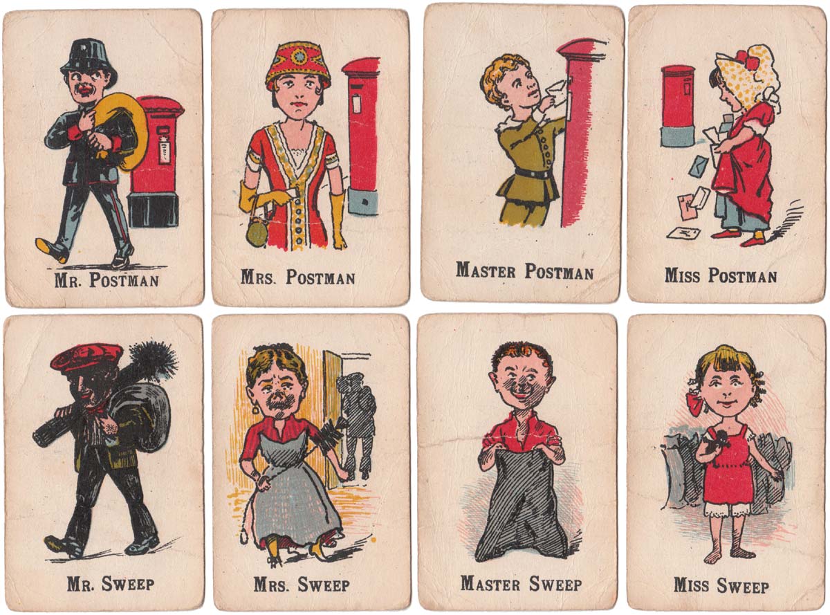 Happy Families card game depicting trades people from 1920s