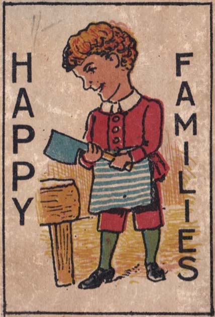 Happy Families card game depicting trades people from 1920s