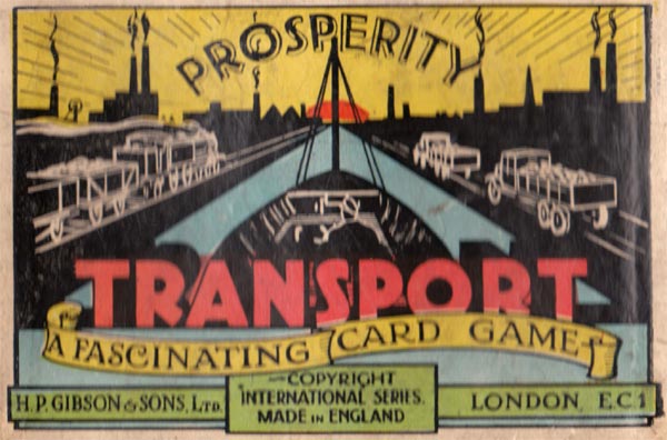 Transport card game published by H.P. Gibson & Sons Ltd in mid-1930s