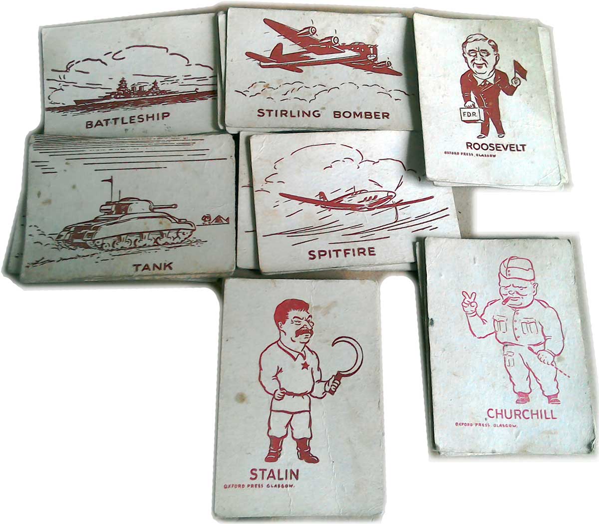 Wartime Snap card game, c.1941