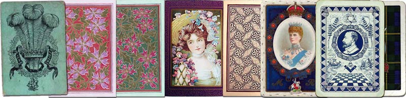 decorative playing card back designs by Chas Goodall & Son