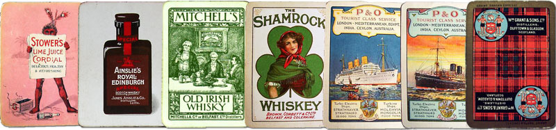 advertising playing card back designs by Chas Goodall & Son advertising playing card back designs by Chas Goodall & Son