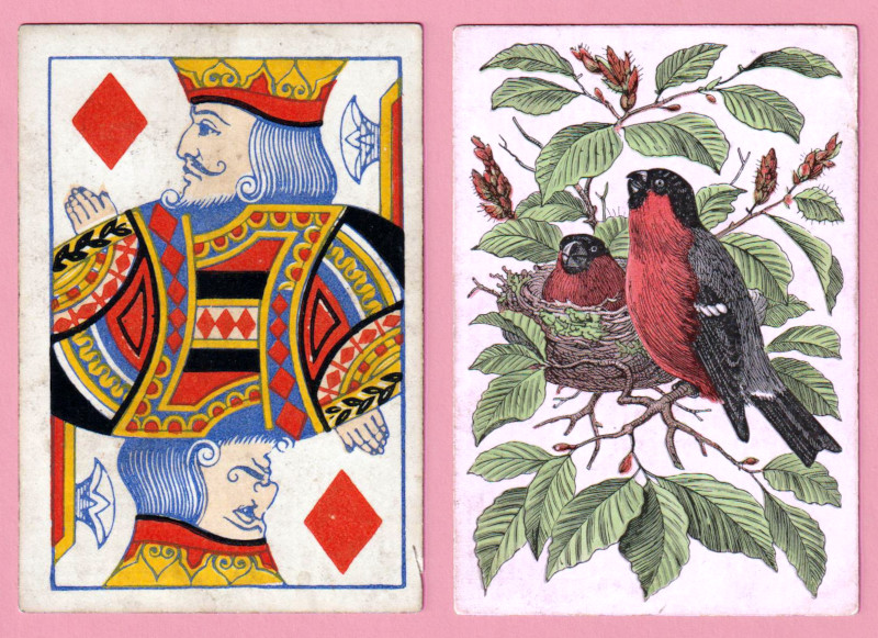 Hand-drawn transformation cards, c1870