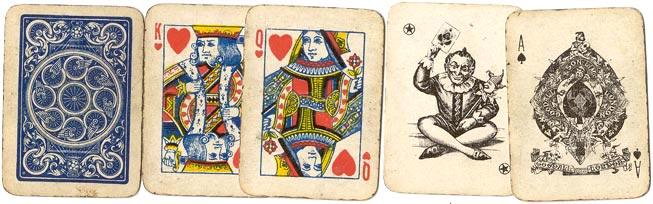 multi-coloured miniature patience, c.1905 multi-coloured miniature patience, c.1905