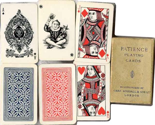 boxed patience set, c.1920 boxed patience set, c.1920