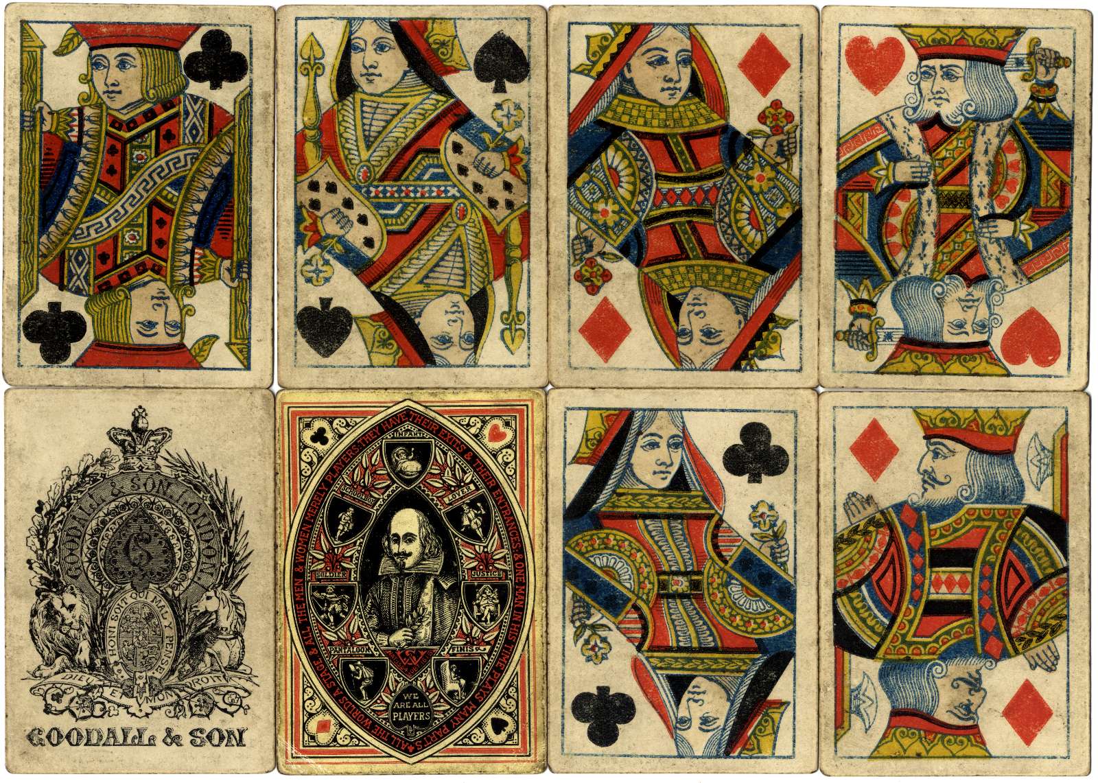 playing cards produced by Goodall & Son in 1864 to celebrate the tri-centenary of Shakespeare's birth