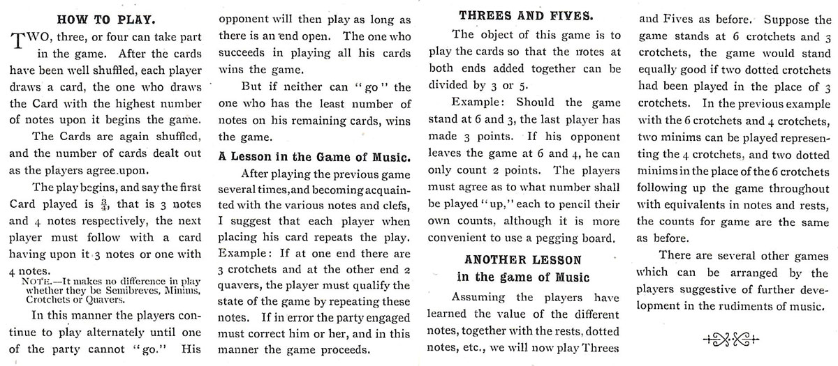 So-Lah – A Game of Music domino cards made by Goodall & Son Ltd, London, UK, 1904