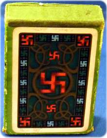 Swastika design playing-cards by Chas Goodall & Sons, c.1925