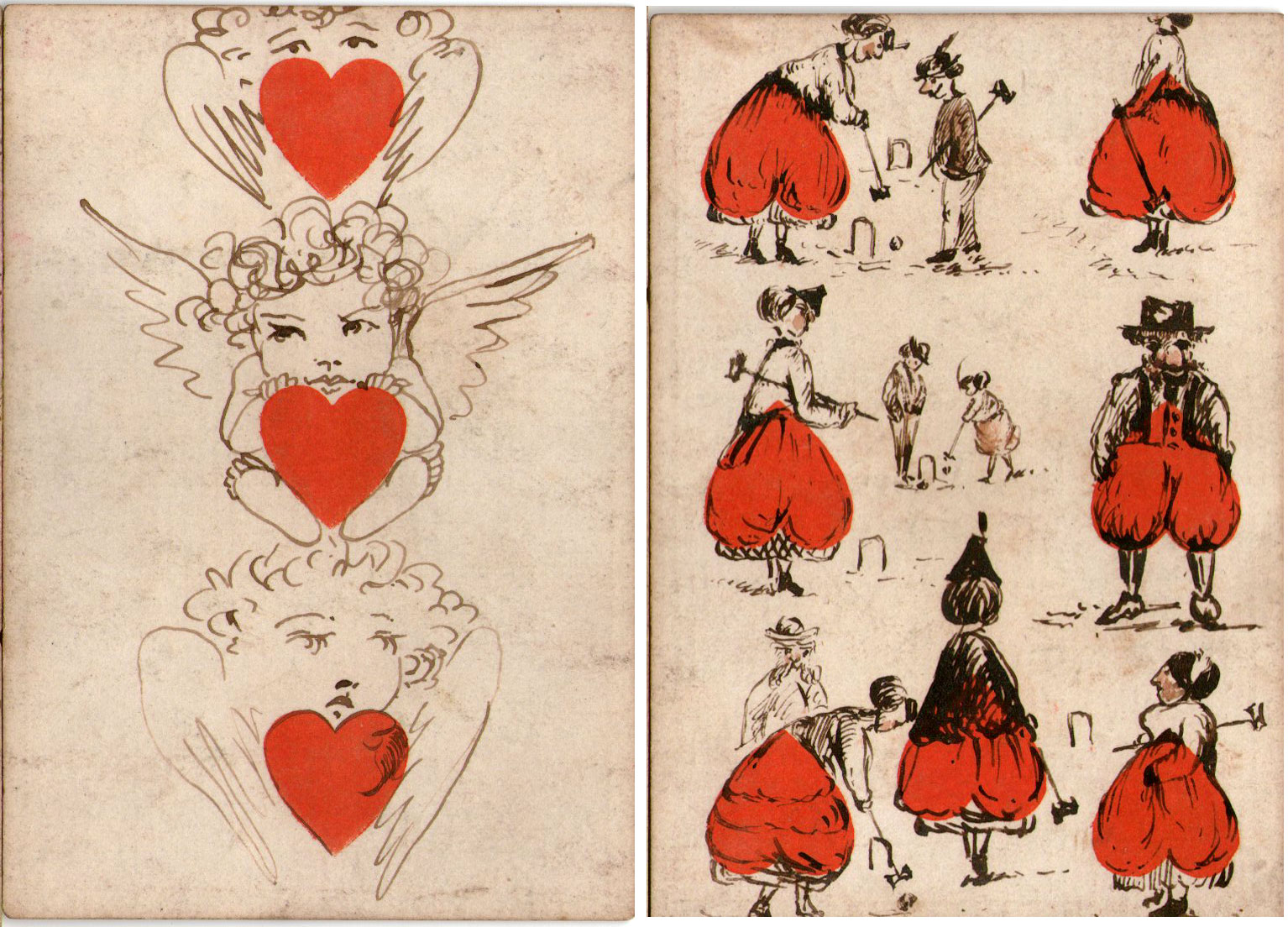 Transformed playing cards on a pack by Goodall & Son, c.1870